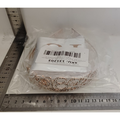 Set 2 Piese pentru Majorat, 15 x 13 x 5 cm, Coronita Printesa Rose si Panglica 18&amp;amp;Fabulous, Alb [3]