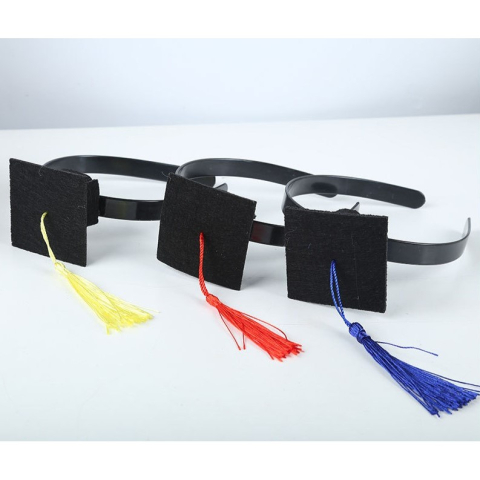 Coronita pentru Absolvent, Bentita cu Toca, Marime Universala, Tematica Absolvire, Negru-Albastru [2]