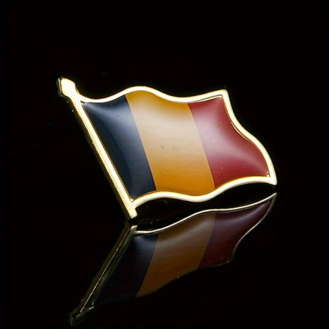 Insigna Steag Tricolor Romania, Model Brosa cu Ac de Siguranta, 20x20 mm [2]