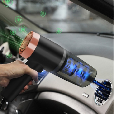 Aspirator Portabil Auto, pentru Casa si Masina, Cablu Auto, Tub Prelungitor, 4 Capete de Aspirare, 20x16x19cm, Negru [9]