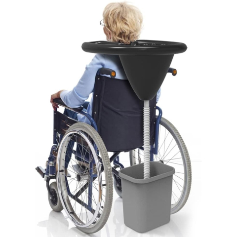 Set Gonflabil pentru Spalat pe Cap, pentru Copii, Femei Insarcinate si Varstnici, 81 x 60 x 38 cm, Ajustabil, Negru [3]