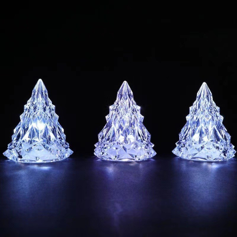 Lampa de Veghe, Model IceBerg, cu Baterii, Lumina Rece, Transparent, 6.5x8 cm [2]
