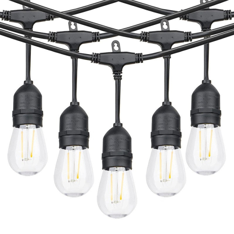 Ghirlanda Luminoasa, cu Transformator, 10 m, 10 LED-uri Model Bulb, Interconectabila, IP44, Alb Cald [4]