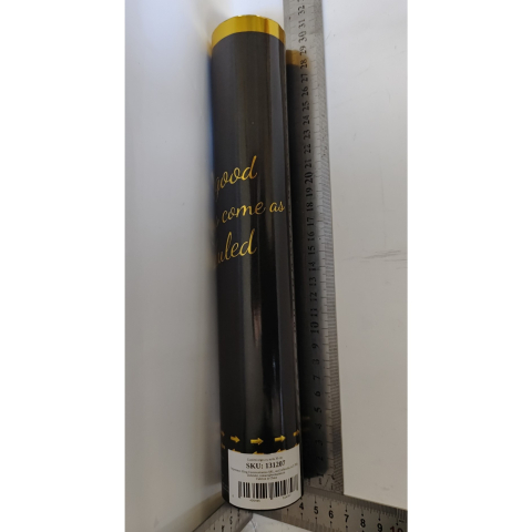 Tun Confetti Petrecere, Lungime 30 cm, Negru/Auriu [3]
