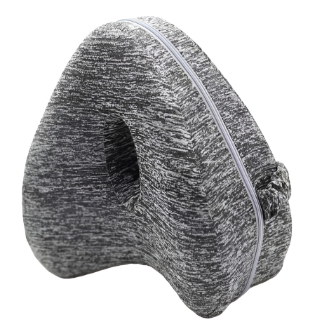 Ingrijire personala si cosmetice - Perna Ortopedica pentru Picioare, Multifunctionala, Confortabil?, in Forma de Inima, Spuma cu Memorie, Curea Anti-cadere, 25x23x13 cm, Gri