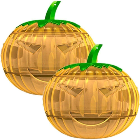 Articole pentru Gradina si Bricolaj - Set 2 Capcane pentru Insecte, Forma de Dovleac, 12x9.2x12.2 cm, din ABS, Portocaliu