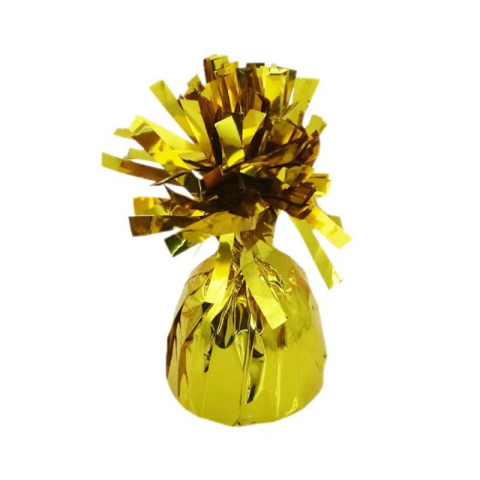 Greutate pentru Baloane cu Heliu, din Folie cu Franjuri, 170g, 13 x 5 x 3 cm, Auriu [4]