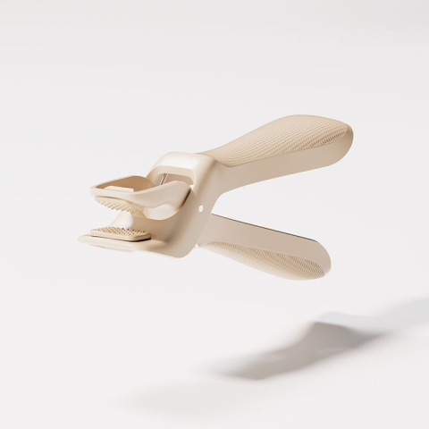 Articole pentru Bucatarie - Cleste pentru Boluri, Anti-Alunecare, din ABS si Silicon, Extindere, pentru Oale, Tigai, de Uz Casnic, Rezistent la Temperaturi Inalte, 16x 10.5 x 3.6 cm Bej