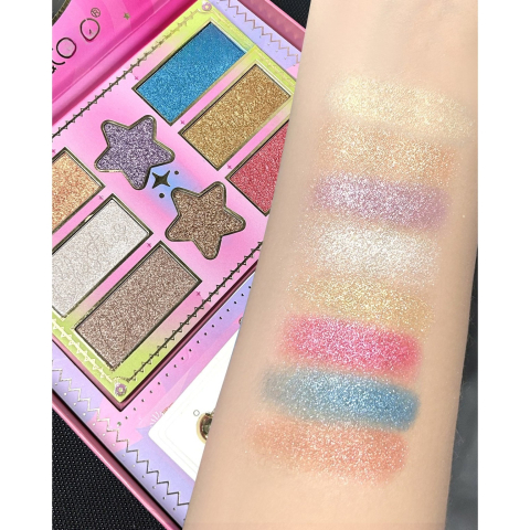 Paleta de Machiaj, KEVIN &amp; COCO, Best Partner, Fard de Pleoape, Breloc si Cercei, 50 culori, 22 x 21 x 5cm [9]