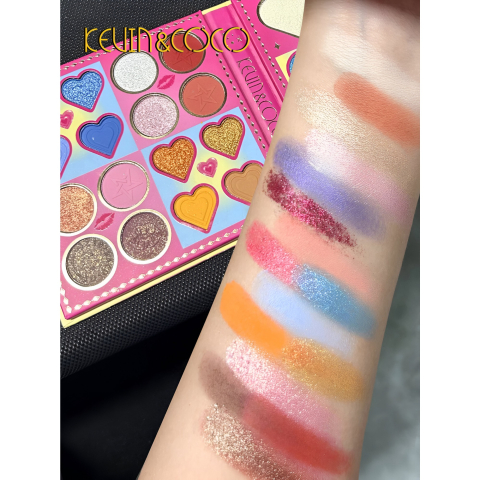 Set de Machiaj, Kevin &amp; Coco, 26 de Culori, Pigmentate, Fard de ochi, Ruj, Gloss, Fard Obraz, 19x18x2 cm, Diferite Nuante [4]