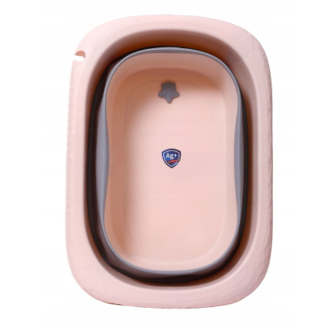 Cada Pliabila pentru Baie, din PP+TPE, pentru Copii 0-6 Ani, cu Picioare, Suport de Sezut, Scurgere Etans, 80 x 52 x 42 cm, Portocaliu [2]