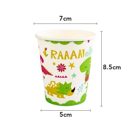 Set 10 Pahare Petrecere, Colectia Dino Park, 8.5 x 7 x 5 cm, din Carton, Multicolor [1]