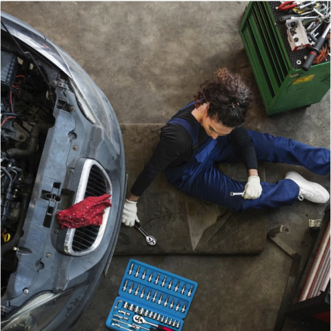 Chei tubulare Set 46 de Piese, Trusa Scule de Reparatii Auto, Prelungitoare Rigid si Flexibil, Articulatie Cardanica, Antrenor de Forta Glisant, Adaptoare, Maner pentru Surubelnita, 23 x 12 x 4 cm, 1.9 kg, Cutie Albastra [4]