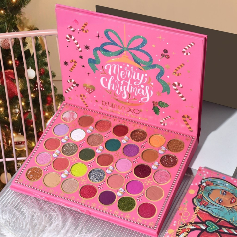 Trusa de Machiaj, KEVIN &amp; COCO, Snowy Christmas, 70 culori, 22.5 x 17 x 2 cm, Multicolor [5]