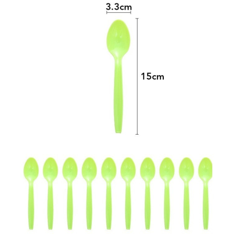 Set 10 Linguri de Unica Folosinta, Colectia Dino Park, 15 x 3.3 cm, din Plastic PE, Multicolor [1]