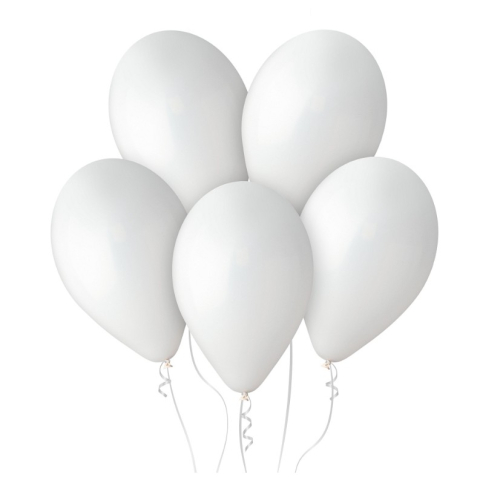 Set 10 Baloane din Latex Metalizate, Model Party, 5x Alb, 5x Nude, 23 cm, 2.2 g [2]