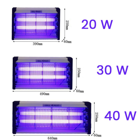 Lampa Electrica Anti Insecte, Lumina Neon, 2 tuburi cu putere de 30W, Suspensie Perete, Carcasa din Plastic Metalica, 49 x 25 x 6 cm, Alb Negru [2]