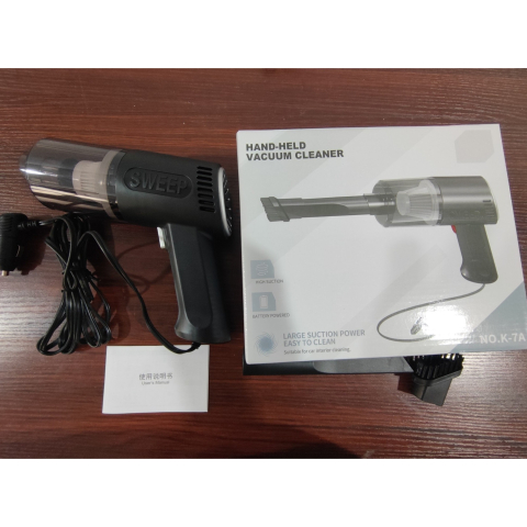 Aspirator Portabil Auto, Tip Pistol K7A, Pentru Casa si Masina, Cablu Auto, 36 x 17 cm, Negru [15]