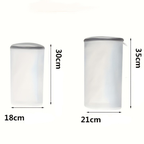 Sac Cilindric pentru Spalare Incaltaminte, Dimensiuni Mari, pentru Masina de Spalat, 35x21x5 cm, Alb [1]