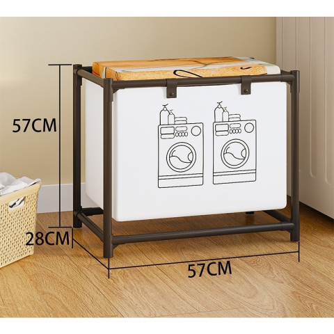 Cos de Rufe, 1 Cos, Cadru de Otel Inoxidabil, 97 x 44 x 57 cm, Negru [1]