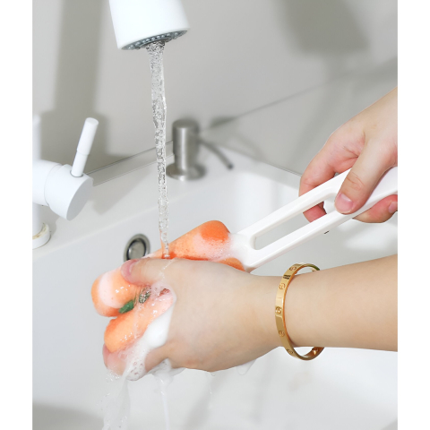 Perie de Curatat Pahare, Cani, Sticle, cu Maner Lung si Burete, Accesorii pentru Spalarea Paielor si Capacelor, usor de Agatat, 27.5x11.4x6cm, Alb [9]