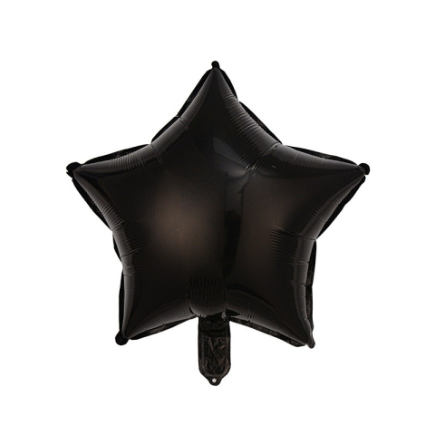 Set 5 Baloane din Folie Metalizata, Figurine, Tema Halloween, Pai Inclus, Ambalaj Individual, Umflare cu Aer sau Heliu, Figurina Dovleac si Pisica 90x60 cm, Stelute si Cerculete 45 cm, Portocaliu-Negru [7]