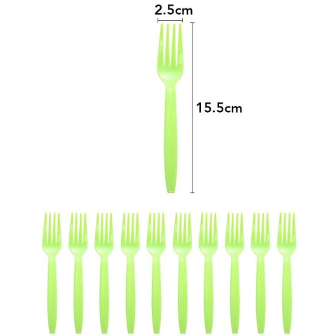 Set 10 Furculite de Unica Folosinta, Colectia Dino Park, 15.5 x 2.5 cm, din Plastic PE, Multicolor [1]