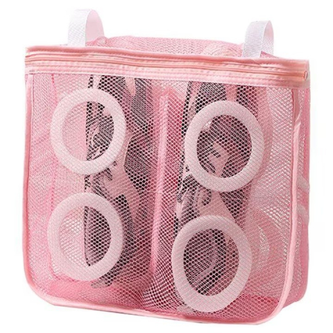 Produse ingrijire incaltaminte - Sac pentru Spalare Incaltaminte, pentru Masina de Spalat, 28x24.5x8 cm, Roz