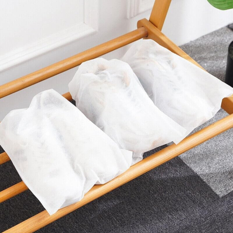 Set 50 de Saci de Depozitare Incaltaminte, de Protectie, pentru Voiaj, Netesut, Rezistenti la Praf, Protectie Solara, Anti-Ingalbenire, 38x24 cm, Marime Mica, Transparent [2]