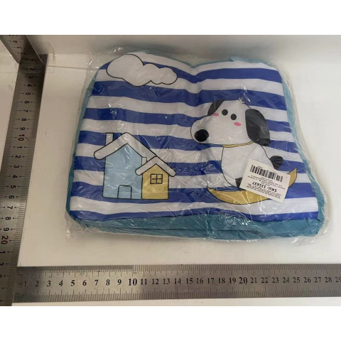 Geanta Termoizolanta pentru Copii, 23x13x19 cm, Model Imprimeu Catel, din Folie de Aluminiu si Panza Oxford, Albastru/Alb [1]