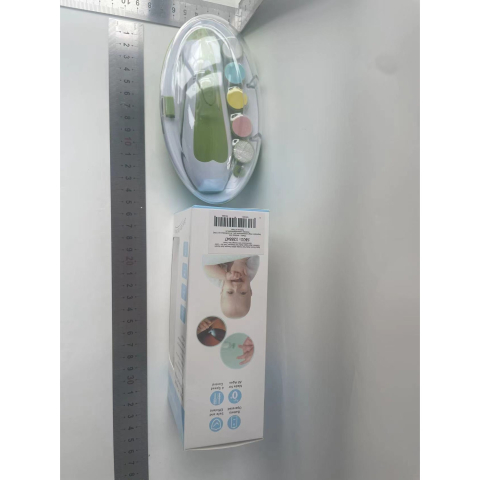 Set Pila Electrica pentru Copii si Bebelusi, ABS, 6 Accesorii, cu Lumina LED, Verde Alb [1]