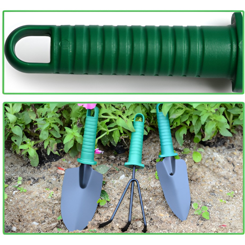 Set 12 Unelte de Gradina, pentru Plantare Prelucrare Sol si Ingrijire Plante, Material PVC si Otel, Cutie Inclusa, 38 x 29 cm, Verde Deschis [15]