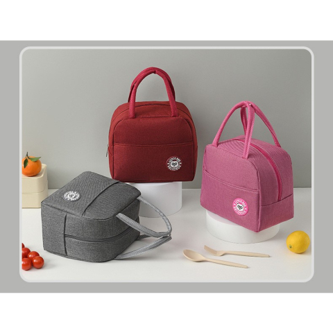 Geanta Termica pentru Pranz Multifunctionala, Compartimentata, Impermeabila, cu Manere, Buzunar Exterior, 22x14x19 cm, Rosu [5]