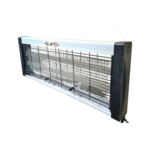 Casa si Bricolaj - Lampa Electrica UV Anti Insecte, Lumina Neon, 2 tuburi cu putere de 20W, Suspensie Perete, Carcasa din Plastic Metalica, 39 x 25 x 6 cm Alb Negru