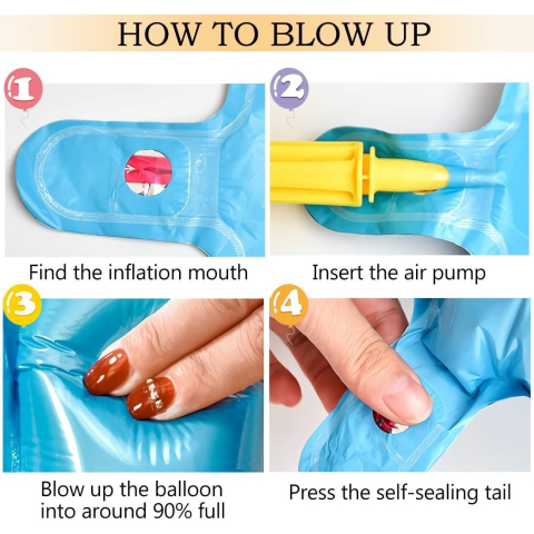 Set Baloane din Folie Metalizata, Model Happy Birthday, Litere de 40 cm, Baloane Party, Ambalaj Individual, Pai, Ata si Adeziv Incluse, Umflare cu Aer sau Heliu, Multicolor [2]