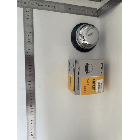 Clopotel sonerie metalica pentru receptie hoteluri, baruri, restaurante, material metal si plastic, 6 x 10 cm, argintiu [5]