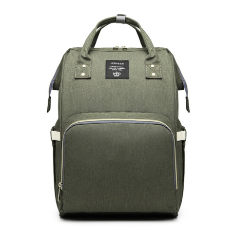 Genti, Portofele, Penare - Rucsac Multifunctional pentru Mamici, din Panza Oxford, Compartimentare Multipla, Impermeabil, 43 x 18 x 26 cm, Verde Army