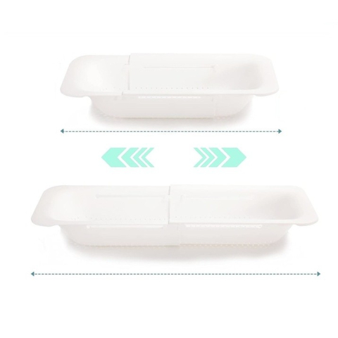 Cos de Scurgere pentru Chiuveta de Bucatarie, Plastic, Telescopic, 36x20x5 cm, Alb [3]