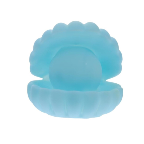 Lampi de veghe - Lampa de Veghe, Model Scoica cu Perla, Lumina Calda, 10 x 8.5 cm, Led, Baterii Incluse 3 x LR44, Albastru