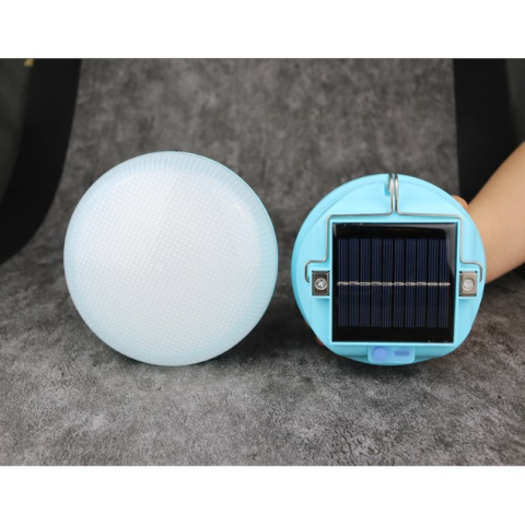 Lama Solara, 2in1, Incarcare Solara/USB, LED, din Plastic, 3 Trepte de Intensitate, 100 W, 5V, 13 x 13 x 7 cm, Albastru [5]