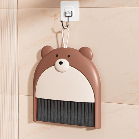 Set Matura si Faras, Pentru Birou, din PP, Model Ursulet, 23.5 x 18 cm, Maro [3]