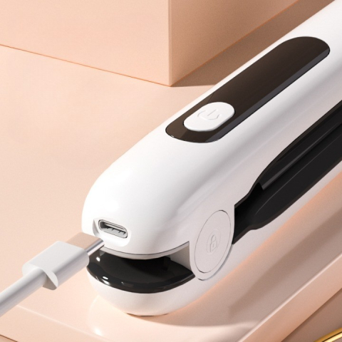 Placa de Par fara Fir, Adaptor Tip C, 4 Trepte de Temperatura, Tensiune 5V, Capacitate Baterie 5000 mAh, Indreptat, Ondulat, 23.5x3.3x4.5 cm, Alb [2]