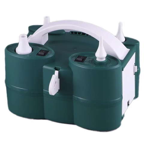 Pompe Baloane - Pompa Electrica de Umflat Baloane, cu Doua Iesiri, Accesorii Incluse, 220V, Putere 600W, Accesorii petrecere, Verde