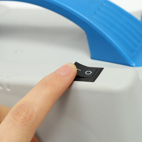 Pompa Electrica de Umflat Baloane, cu Doua Iesiri, 220V, Putere 700W, Accesorii petrecere, Albastru-Gri [3]