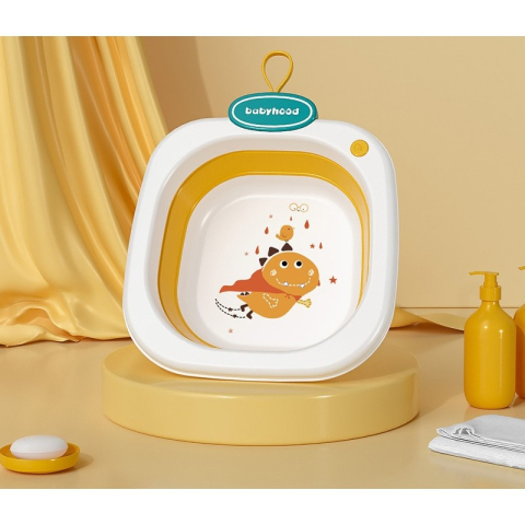 Lavoar Pliabil, pentru Copii 1-8 Ani, Model Animat, din PP+TPE, 32x29x10 cm, Portocaliu [2]