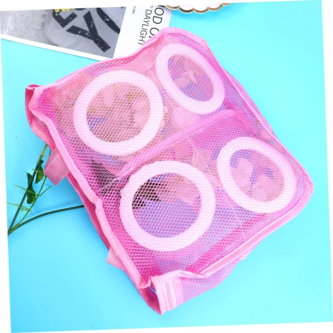 Sac pentru Spalare Incaltaminte, pentru Masina de Spalat, 28x24.5x8 cm, Roz [3]