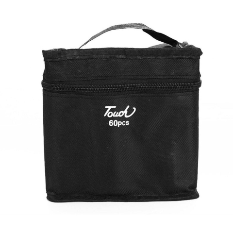 Articole pentru Copii - Set 60 Markere Duble cu Alcool Touch Room, Geanta Inclusa, Model 1 Multicolor