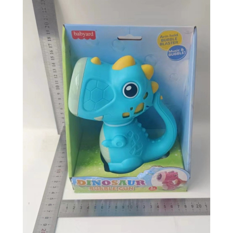 Jucarie Interactiva pentru Baloane de Sapun, Sunete si Lumini, Model Dinozaur, cu 8 Orificii, 17.1 x 10.4 x 21.5 cm, Albastru [6]