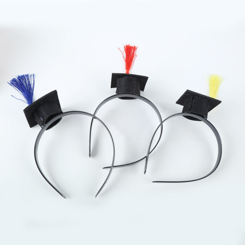 Coronita pentru Absolvent, Bentita cu Toca, Marime Universala, Tematica Absolvire, Negru-Albastru [3]