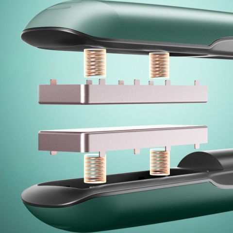 Placa de Par fara Fir, Adaptor Tip C, 4 Trepte de Temperatura, Tensiune 5V, Capacitate Baterie 5000 mAh, Indreptat, Ondulat, 23.5x3.3x4.5 cm, Verde [4]